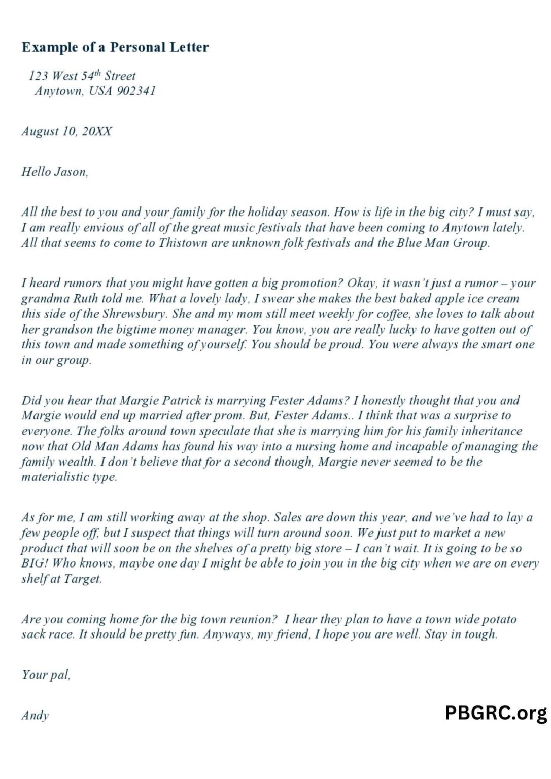 Free Printable Personal Letter Templates 2024 [Word, PDF]