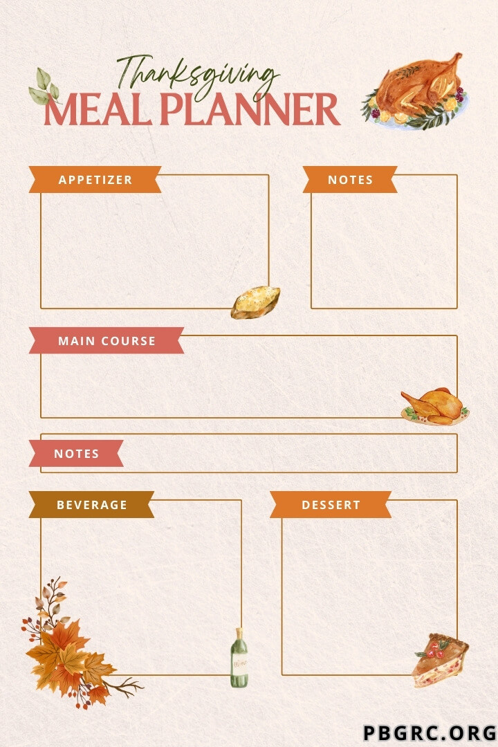 Free Download Thanksgiving Planner Printable Templates 2023