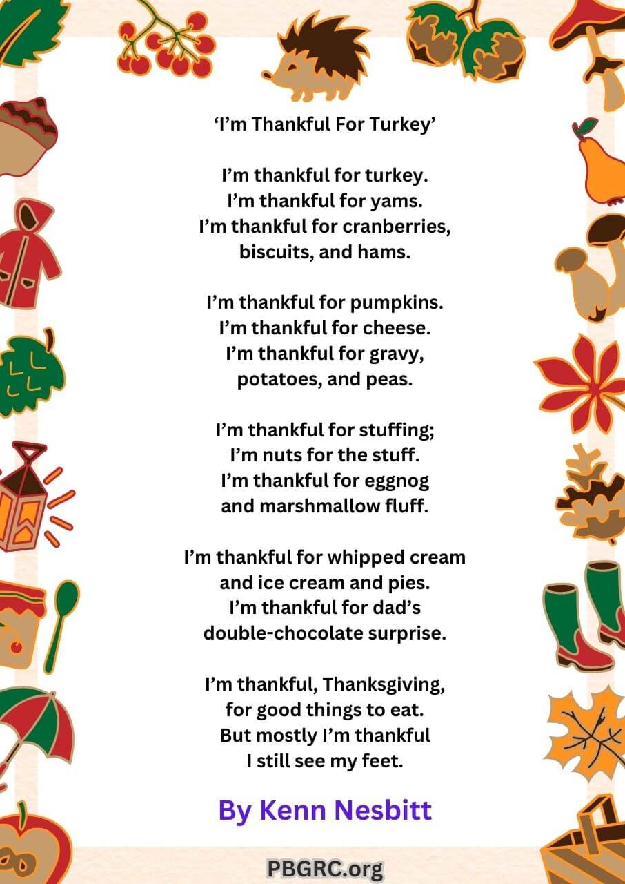 Best Inspirational Thanksgiving Poems for Church, Kids - Bible Verses ...