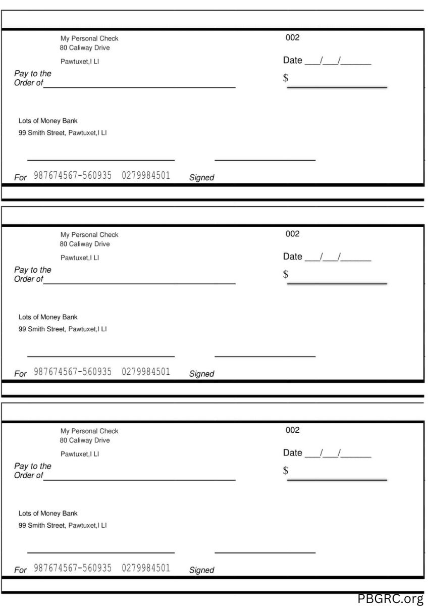 Free Printable Blank Check Template – [Example, Layout] Excel, PDF