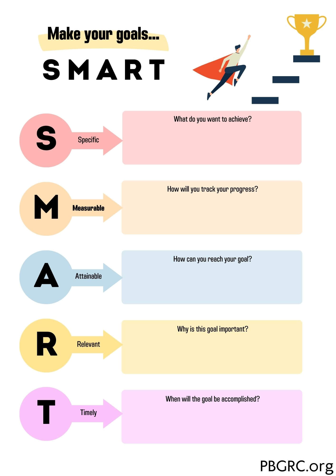 Free Printable SMART Goals Template Worksheets for 2024 [Word, PDF, Excel]