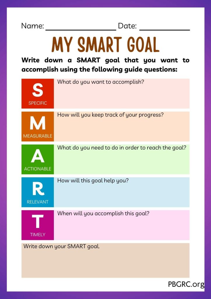 Free Printable SMART Goals Template Worksheets for 2024 [Word, PDF, Excel]