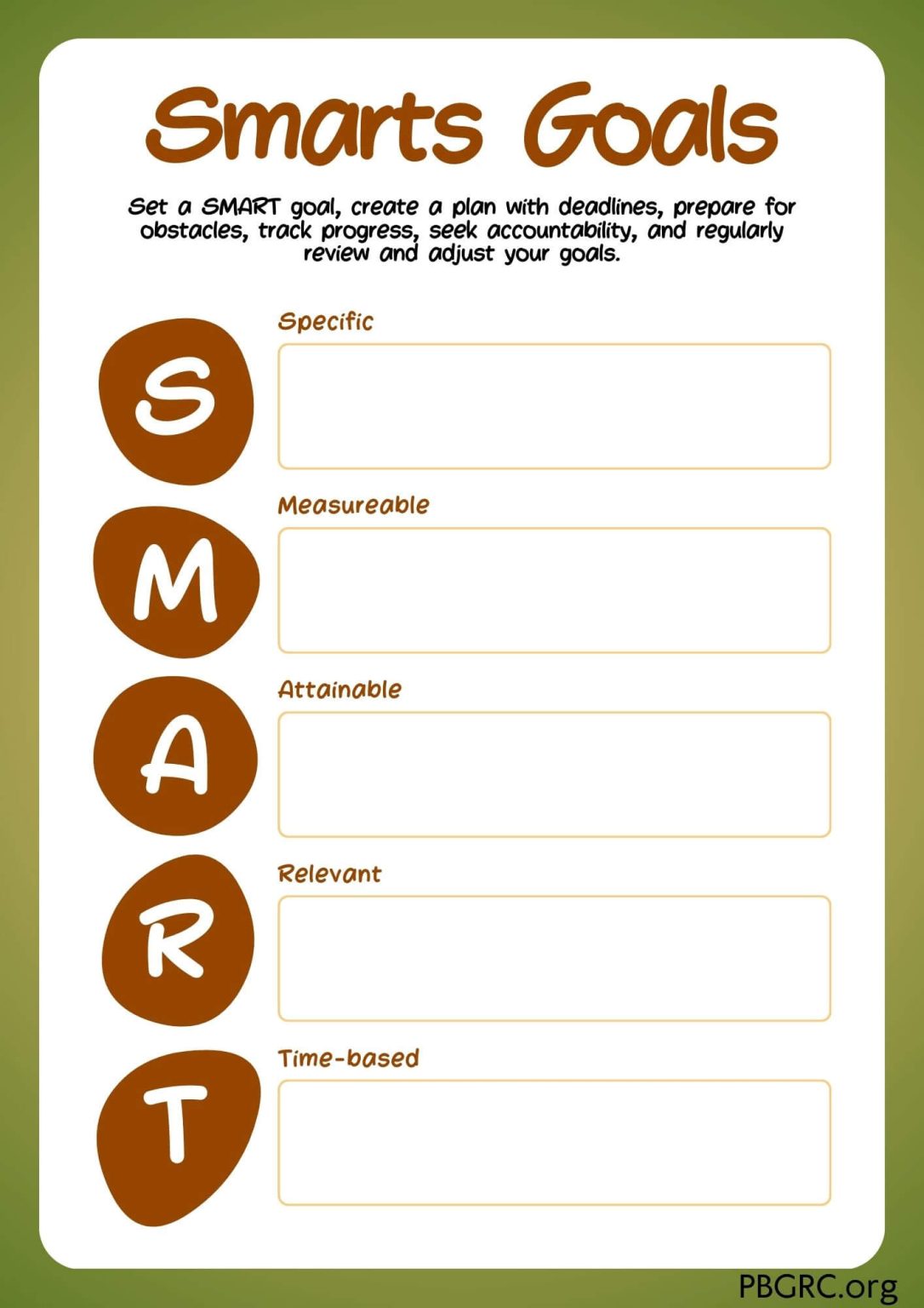 Free Printable SMART Goals Template Worksheets for 2024 [Word, PDF, Excel]