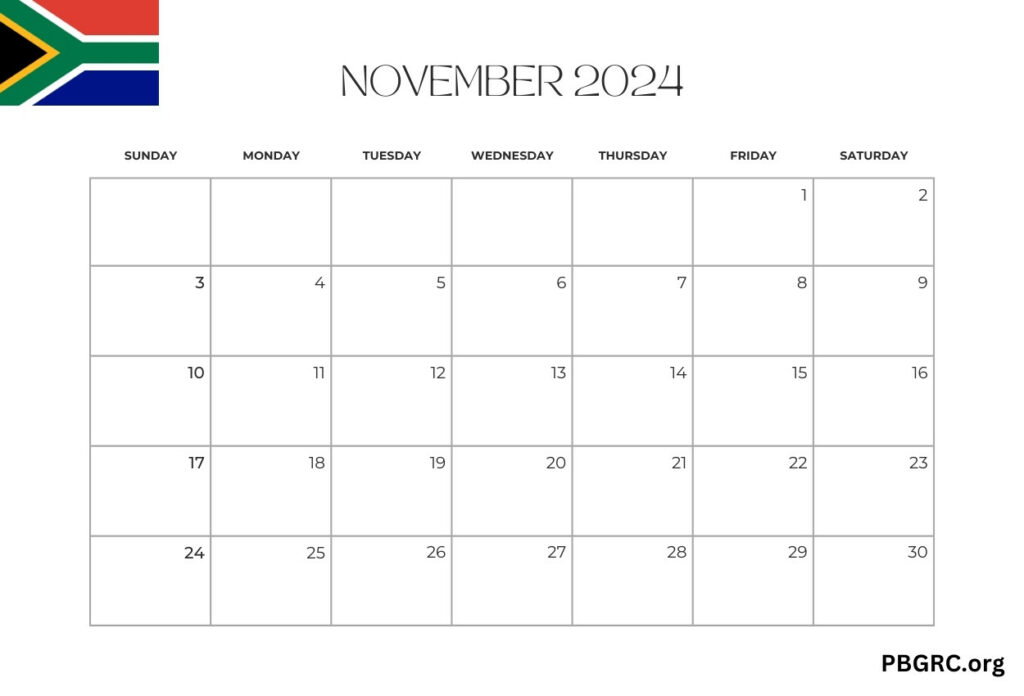 November 2024 Calendar with Holidays