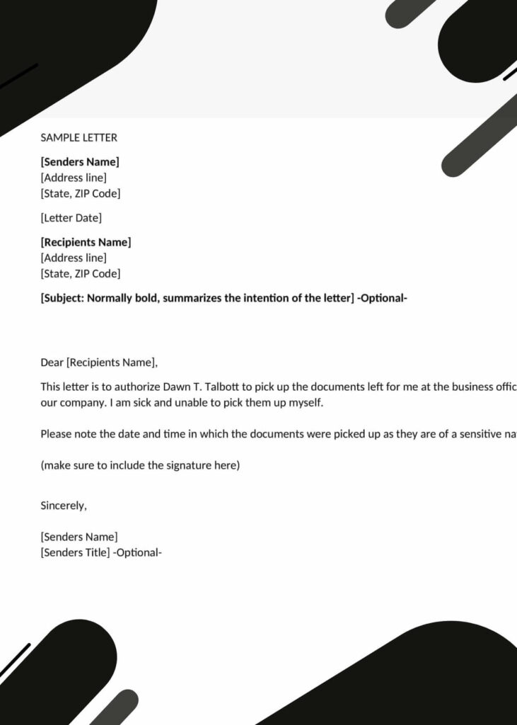 Authorization letter template PDF