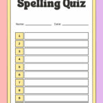 Spelling Test Template Free Printable For 2024